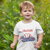 Baseball Rookie of the Year 1st Birthday Party ベビーTシャツ
