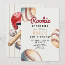 Baseball Rookie of the Year 7th Birthday
