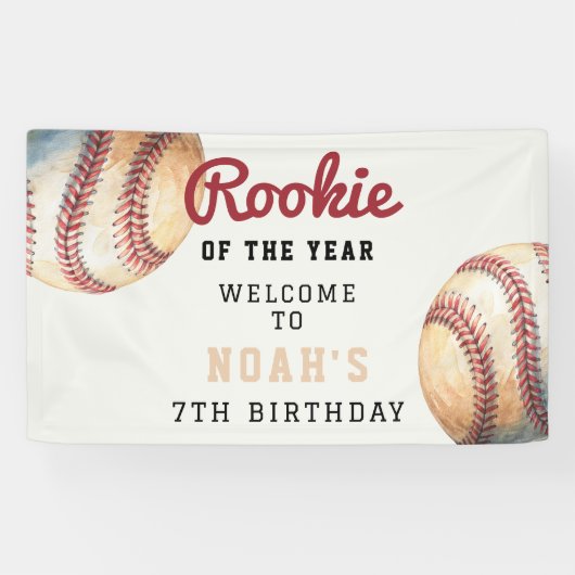 Baseball Rookie of the Year 7th Birthday Welcome  横断幕 (横)