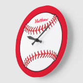 Baseball Round Wall Clock ラージ壁時計 (傾斜)