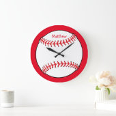 Baseball Round Wall Clock ラージ壁時計 (ホーム)