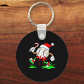 Baseball Santa Hat Christmas Ice Cream Drip Candy  キーホルダー (正面)