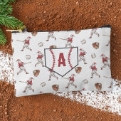 Baseball Santa Monogram Christmas アクセサリーポーチ