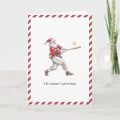Baseball Santa Off-Season's Greetings Christmas シーズンカード (正面)