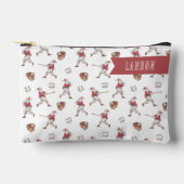 Baseball Santa Personalized Christmas アクセサリーポーチ (正面)