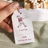 Baseball Santa Personalized Christmas ギフトタグ