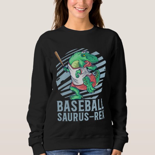 Baseball Saurus Rex for Kids Future Baseball Playe スウェットシャツ (正面)