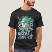 Baseball Saurus Rex for Kids Future Baseball Playe Tシャツ (正面)