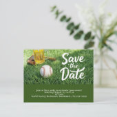Baseball save the date with Glass of Beer  ポストカード (スタンド正面)