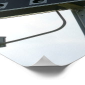 Baseball scoreboard with American flag ポスター (角)