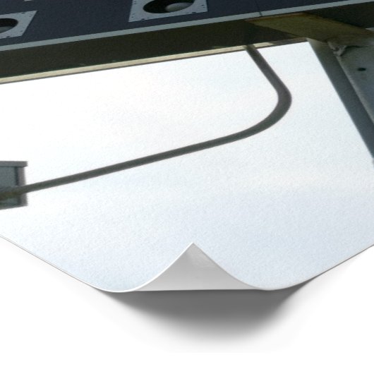 Baseball scoreboard with American flag ポスター (角)