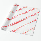 Baseball Seams Stitches Baseball Party Gift Paper ラッピングペーパー (アンロールド)
