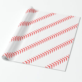 Baseball Seams Stitches Baseball Party Gift Paper ラッピングペーパー