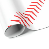 Baseball Seams Stitches Baseball Party Gift Paper ラッピングペーパー (ロールコーナー)