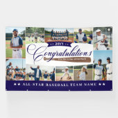 Baseball Season Team Congratulations Photo Collage 横断幕 (横)