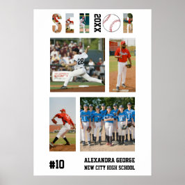 Baseball Senior Night Graduation Player Grad ポスター