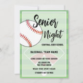 Baseball Senior Night High School Party 招待状 (正面)