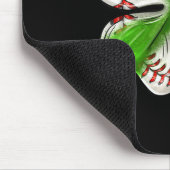 Baseball Shamrock St Patrick's Day Clover With Bas マウスパッド (コーナー)