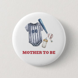 Baseball Shirt Bottle Mother To Be Baby Shower  缶バッジ