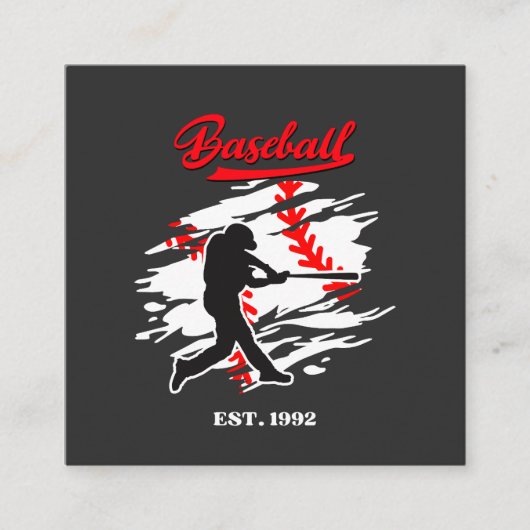 Baseball Silhouette Graphic Design – EST. 1992 エンクロージャーカード (正面)