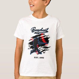 Baseball Silhouette Graphic Design – EST. 1992  Tシャツ