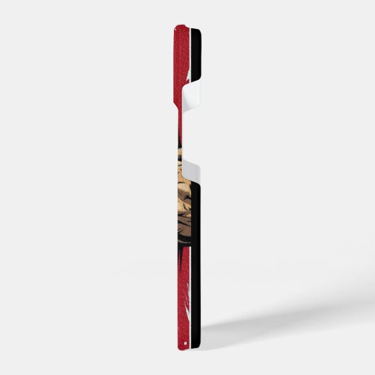 Baseball Softball American Flag Patriotic iPhoneケース (左側面)