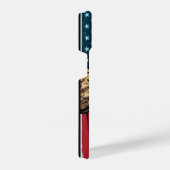 Baseball Softball American Flag Patriotic iPhoneケース (右側面)