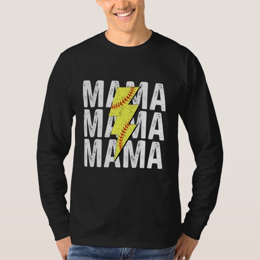 Baseball Softball Mom Life Game Day Mama Mothers D Tシャツ (正面)