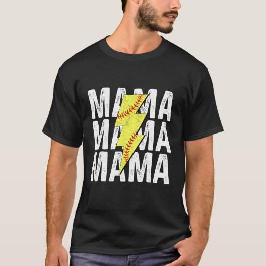 Baseball Softball Mom Life Game Day Mama Mothers D Tシャツ (正面)