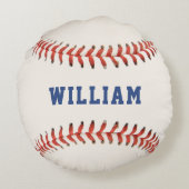 Baseball Softball Sport Name ラウンドクッション (裏面)