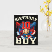 Baseball Splash Drip 10th Birthday Srts Lover Boy カード (黄色い花)