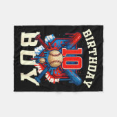 Baseball Splash Drip 10th Birthday Srts Lover Boy  フリースブランケット (正面(横))