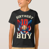 Baseball Splash Drip 10th Birthday Srts Lover Boy  Tシャツ (正面)
