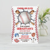 Baseball Sport Party Boy Birthday Invitation 招待状 (スタンド正面)