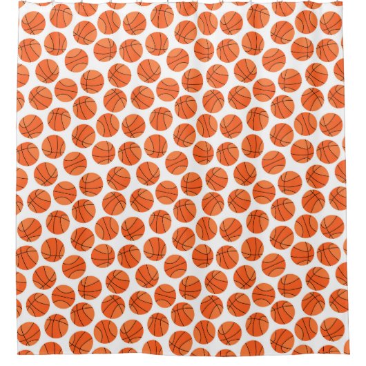 Baseball sports Pattern  シャワーカーテン (正面)