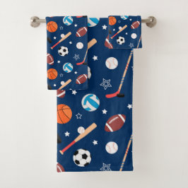 Baseball sports Pattern バスタオルセット