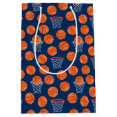 Baseball sports Pattern ミディアムペーパーバッグ (正面)