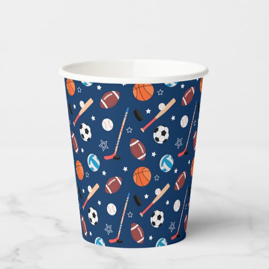 Baseball sports Pattern  紙コップ (左)