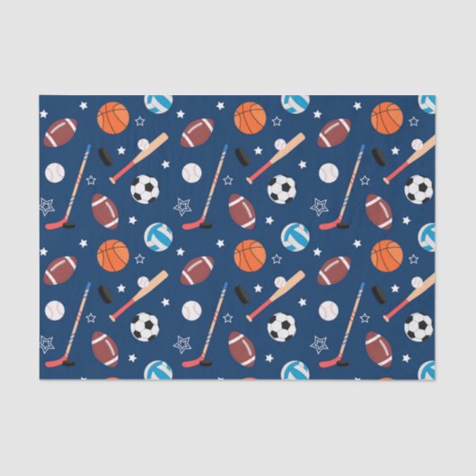 Baseball sports Pattern  薄葉紙 (正面)