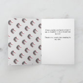 Baseball Sports Photo Coach サンキューカード (内部)