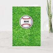 Baseball Sports Player NAME Ball Green Grass カード (正面)