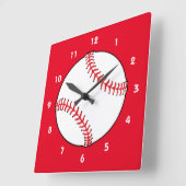 Baseball Square Wall Clock スクエア壁時計 (傾斜)