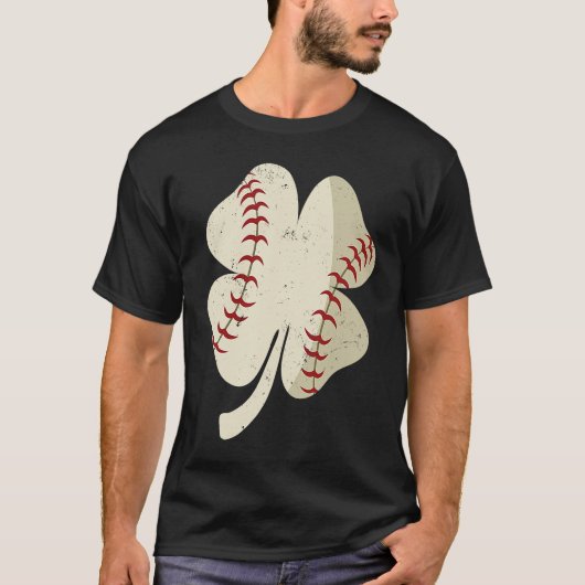 Baseball St Patricks Day Shamrock Tシャツ (正面)
