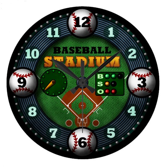 Baseball Stadium ラージ壁時計