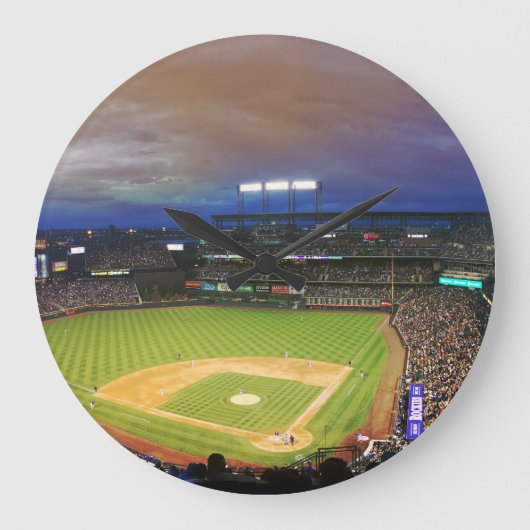 Baseball Stadium - Acrylic Wall Clock - HAMbWG ラージ壁時計 (正面)