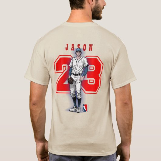 Baseball Stars & Stripes | Aldult Tシャツ (裏面)