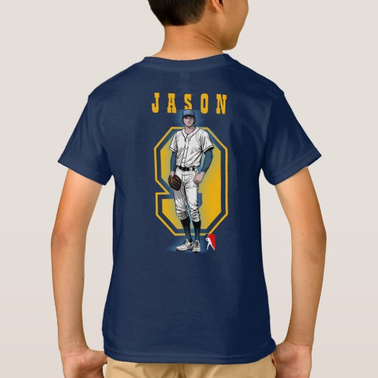 Baseball Stars & Stripes (D. mode) | KIds Tシャツ (裏面)