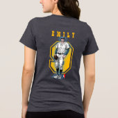 Baseball Stars & Stripes (D. mode) | Women トライブレンドTシャツ (裏面)