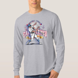 Baseball Stars & Stripes | Men Long Sleeve Tシャツ