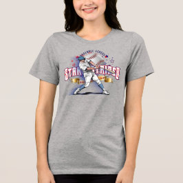 Baseball Stars & Stripes | Women トライブレンドＴシャツ